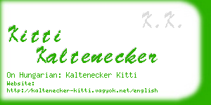 kitti kaltenecker business card